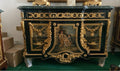 Louis XVI Black Lacquer & Gold Bronze Commode with Marble Top — French Baroque