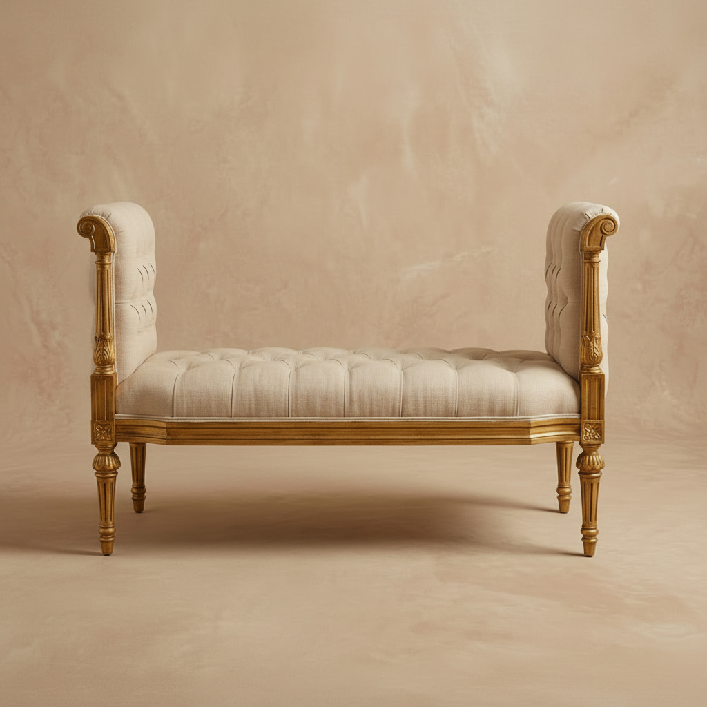 Marie Antoinette Tufted Bench
