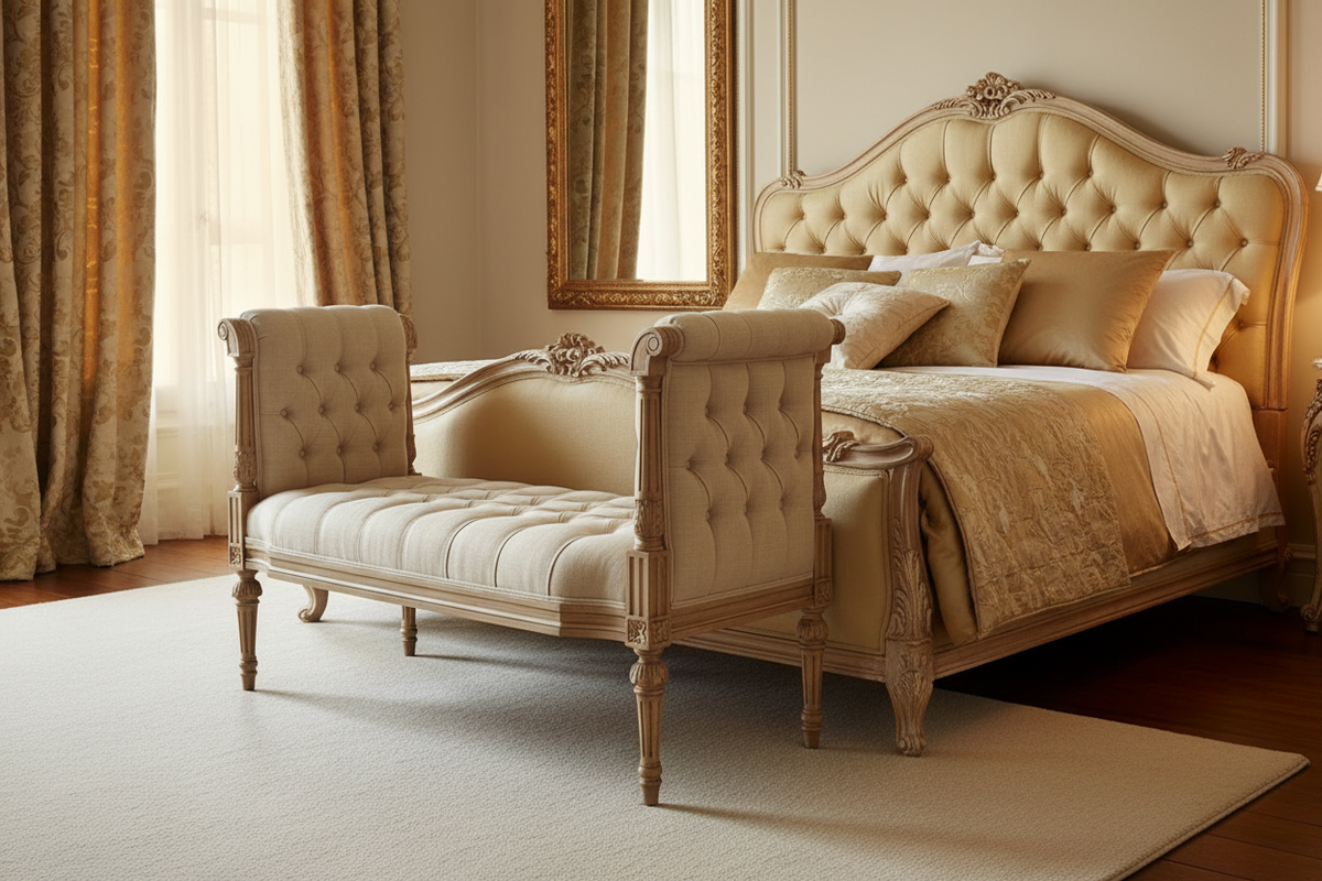 Marie Antoinette Tufted Bench