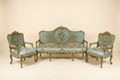 Full Louis XV salon set — settee and armchairs