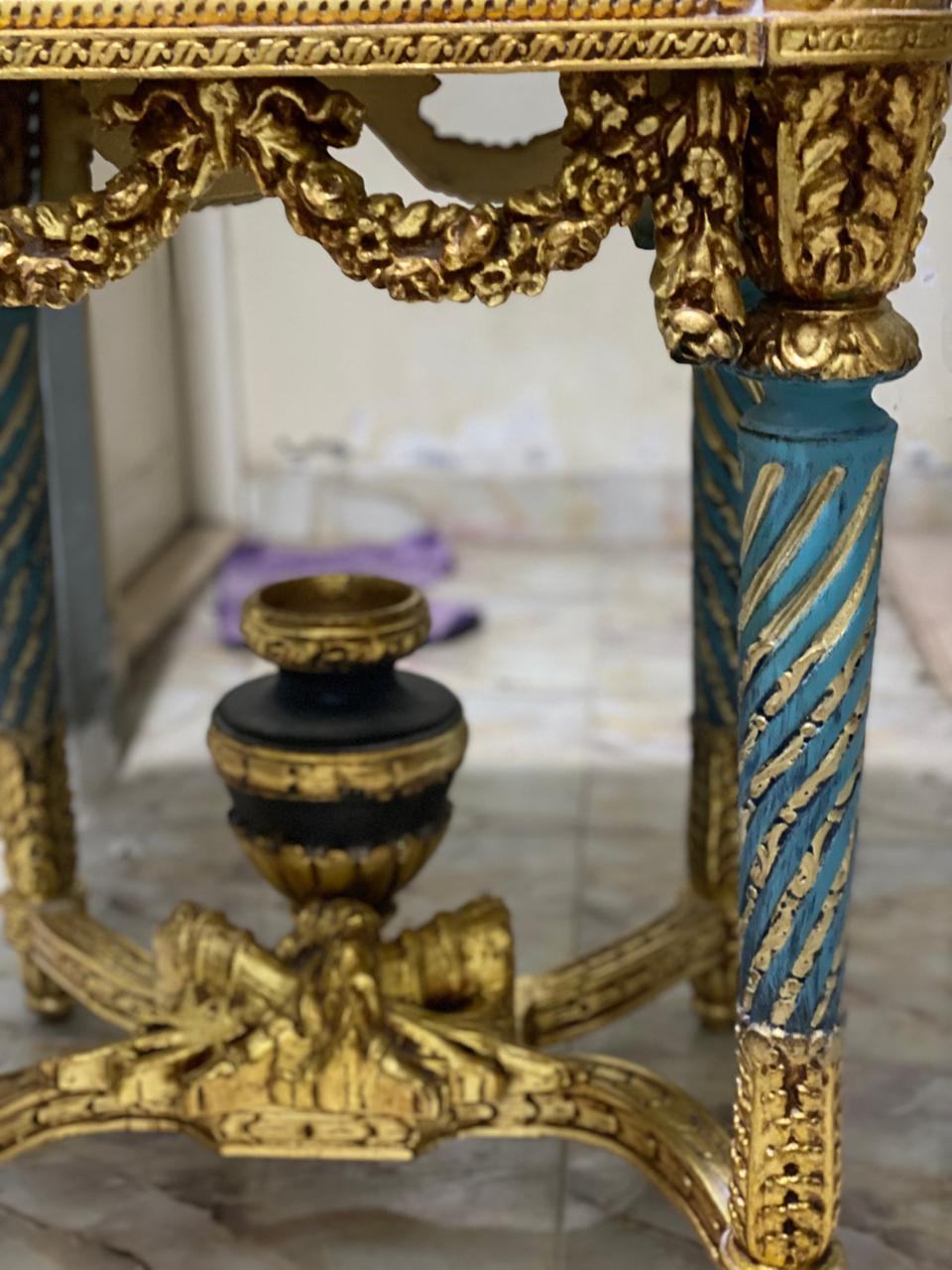 طاولة جانبية لويس السادس عشر | Royal French-Style Side Table – Louis XVI Guéridon
