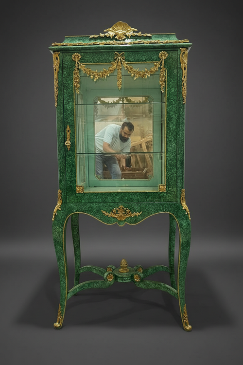 Malachite Imperial Vitrine - Front View
