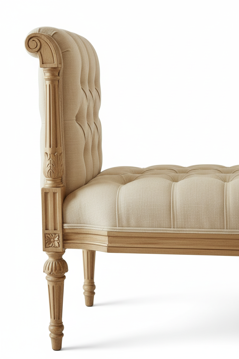 Marie Antoinette Tufted Bench