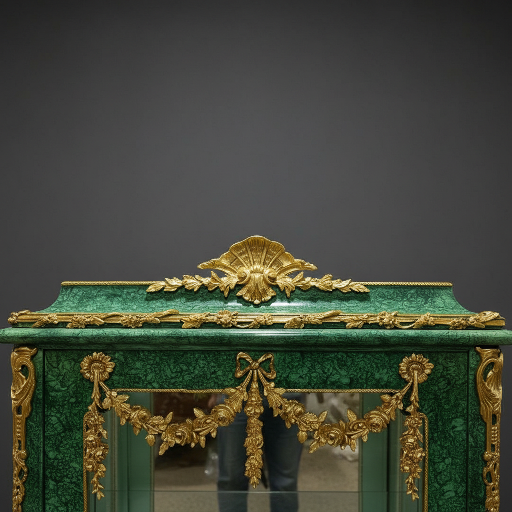 Malachite Imperial Vitrine - Crown Detail