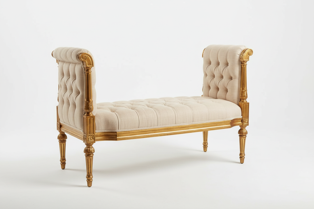 Marie Antoinette Tufted Bench