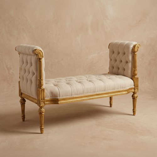 Marie Antoinette Tufted Bench
