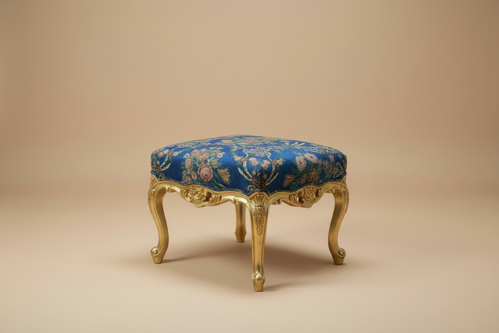 Versailles Royal Brocade Ottoman - Solo