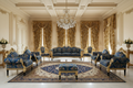 Versailles Royal Brocade Living Set - Full Room View