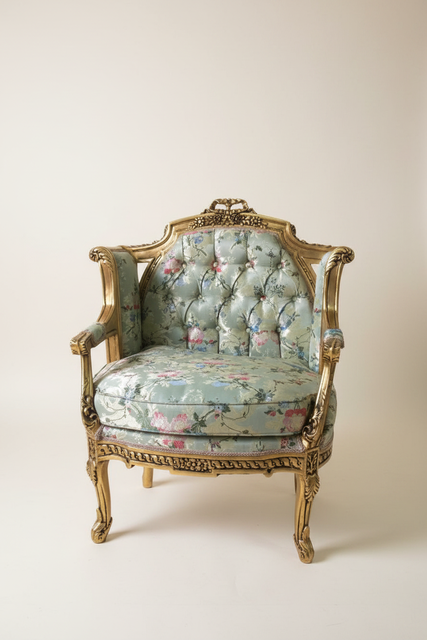 Louis XV Bergère Armchair - Front View