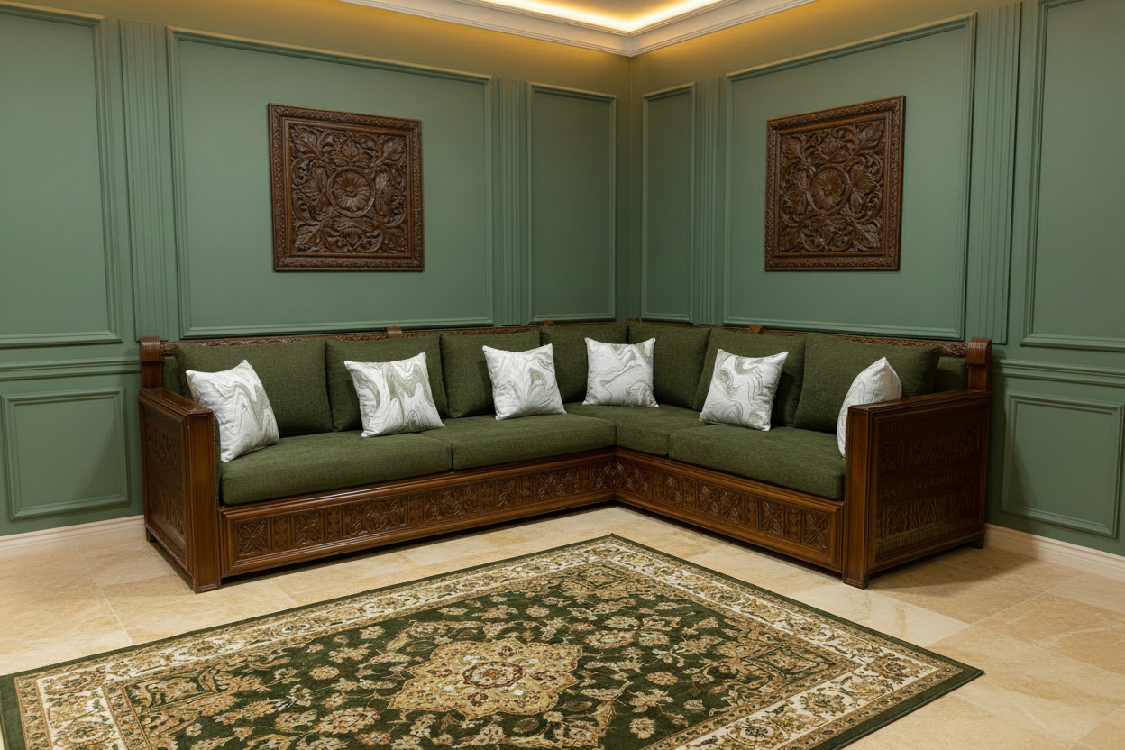 كنبة ركنية — زاوية الركن شرقية