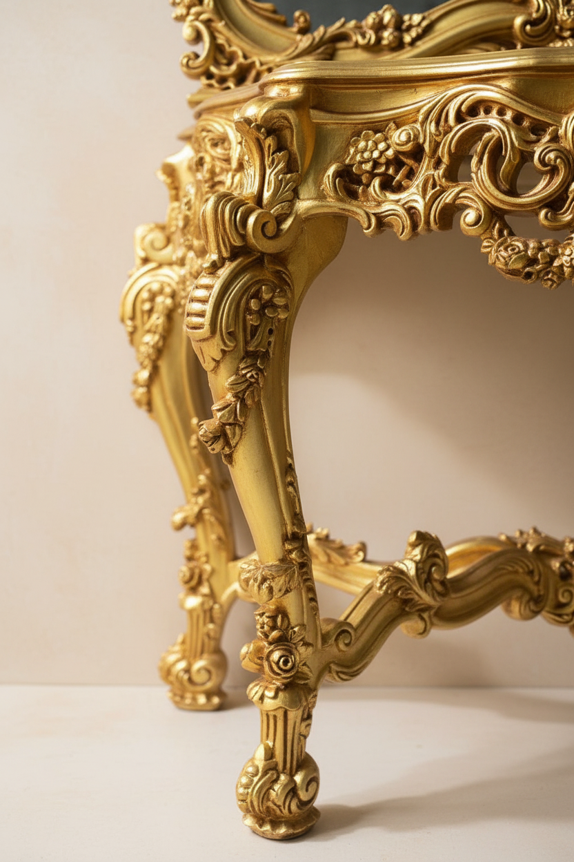 Lower Side Detail — Carved Legs