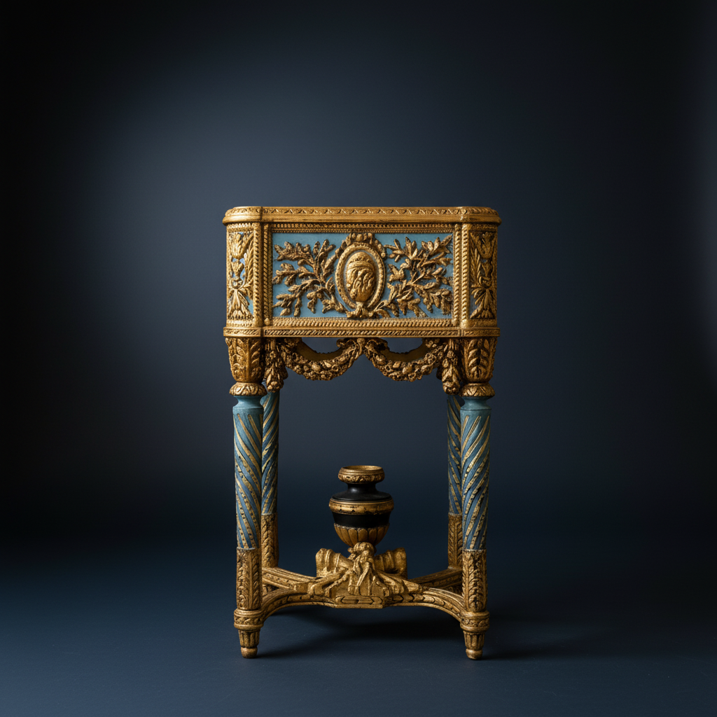 Royal French-Style Side Table - Dark Background 2