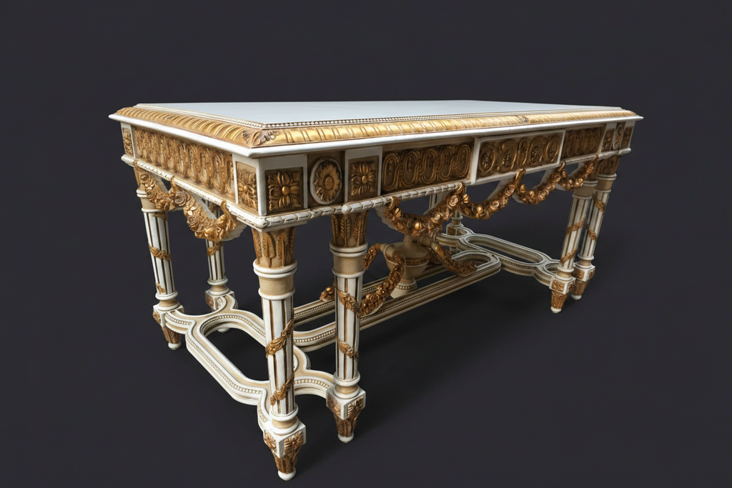 Table angled view - dark luxury